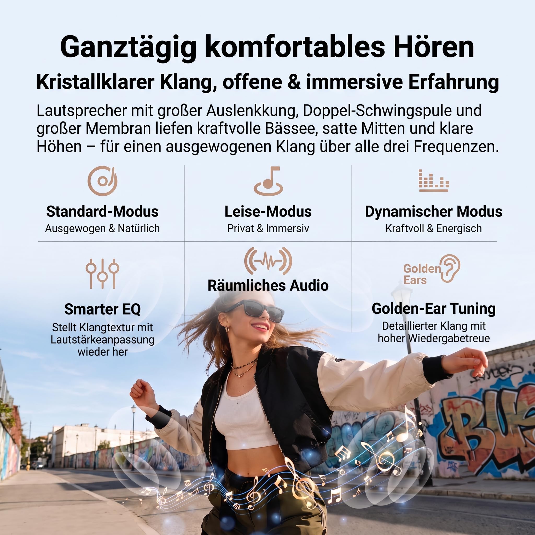 Smart Glasses - Occhiali KI, Assistente Vocale ChatGPT, Traduzione in Tempo Reale 89 Lingue, Fotocamera 2K, Wi-Fi, Protezione UV, Impermeabile, Rilevamento Oggetti, 2 Lenti (Fotocromatiche +