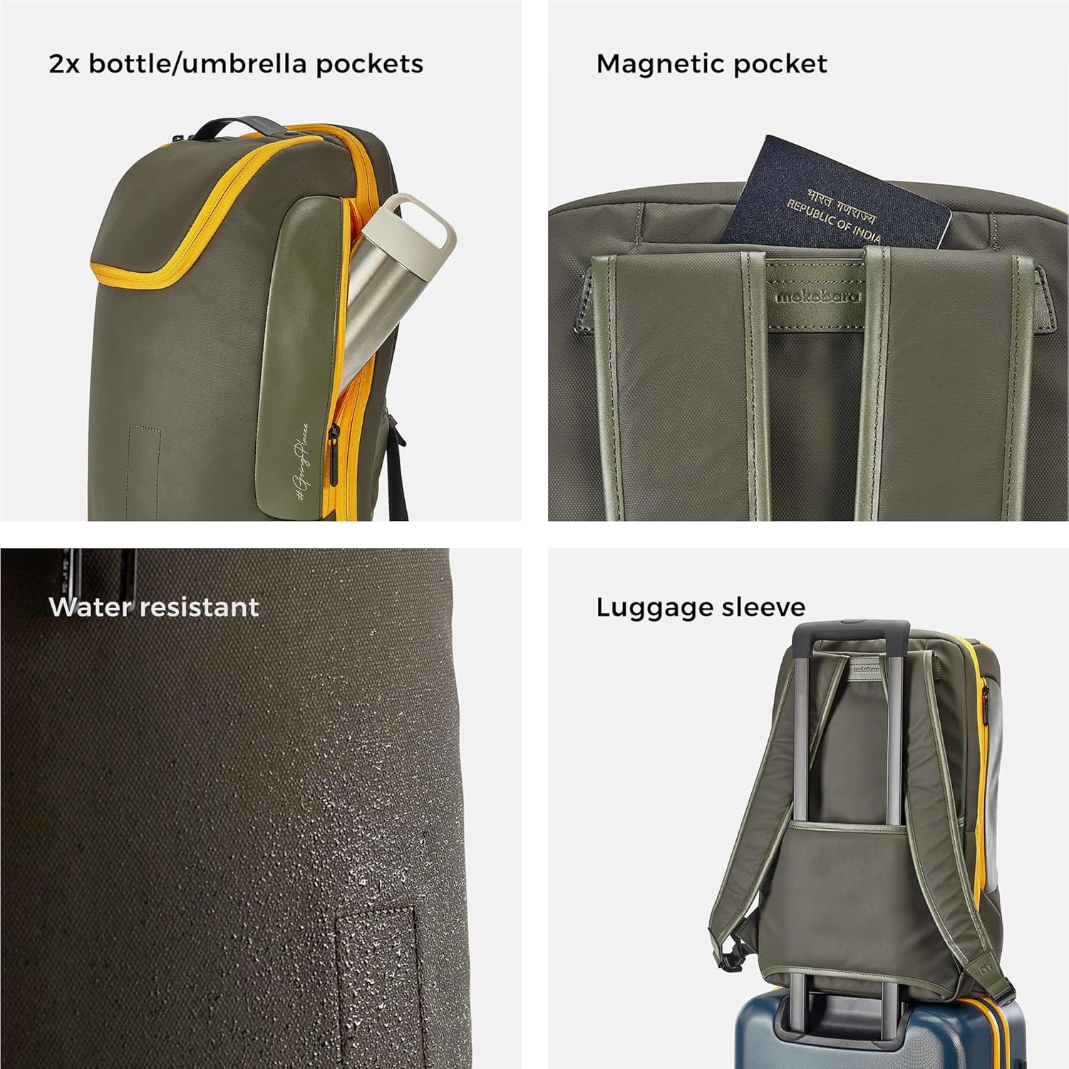 MOKOBARA The Transit Standard Backpack - 30 Litre Premium Nylon 15.6" 3 Compartment Laptop Backpack Bag with Luggage Sleeve (Home Grown Sunray) 21