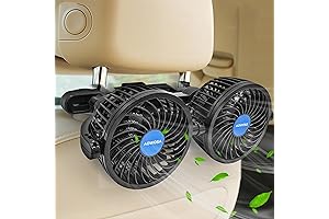 AOWOSA Double Car Fan: Perfect Backseat Cooling Companion for Every Drive