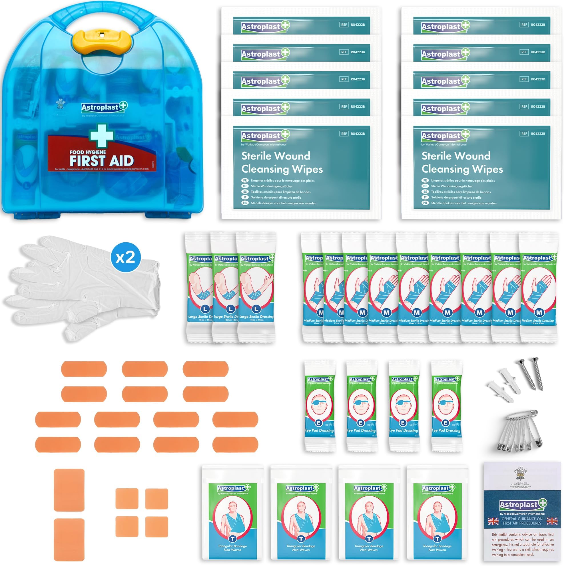 Astroplast Hospital Grade 1-20 Person HSE Compliant First Aid Kit - Premium Integrated Carry Handle & Wall Mountable - Ideal for Home, Wokplace, Sports - Mezzo First Aid Box