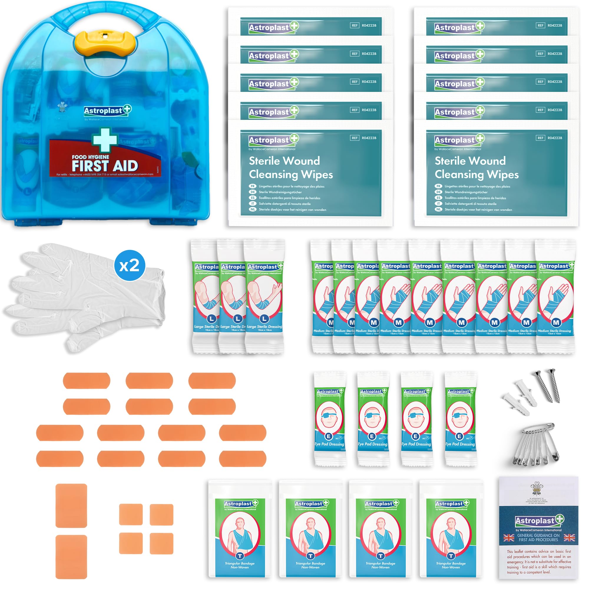 Astroplast Hospital Grade 1-20 Person HSE Compliant First Aid Kit - Premium Integrated Carry Handle & Wall Mountable - Ideal for Home, Wokplace, Sports - Mezzo First Aid Box