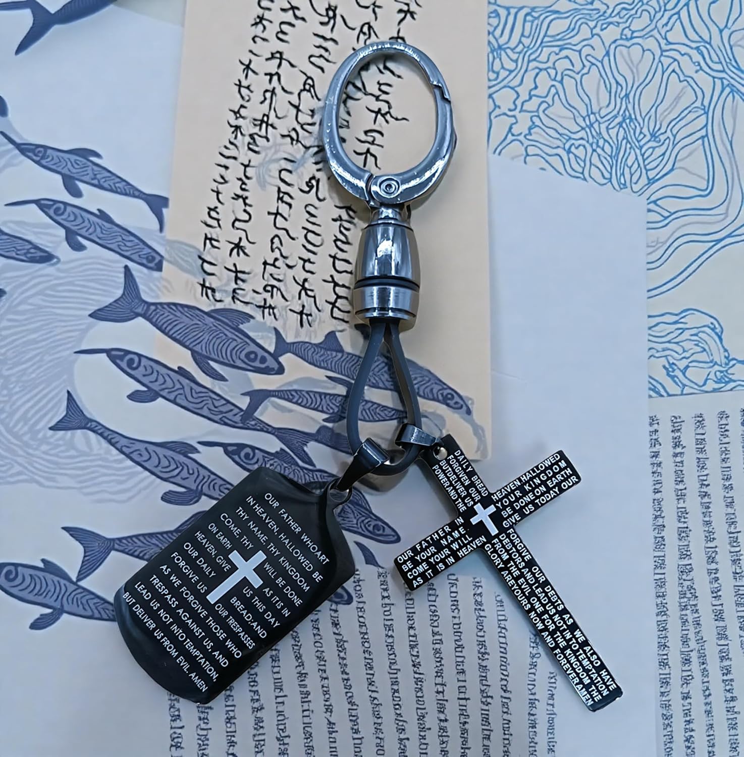 Keychain Gifts for Men Gifts for Men Women Teens Bible Verse Cross Keychain Baptism Confirmation Christian Religious - Image 7