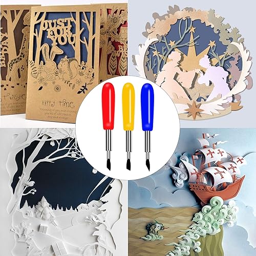 Miniatura 7 de DFSHOW 30 cuchillas de corte para Cricut Explore AirAir 2Maker, 30 45 60 grados Deep Cut vinilo tela reemplazo cuchillas para máquinas Cricut Maker