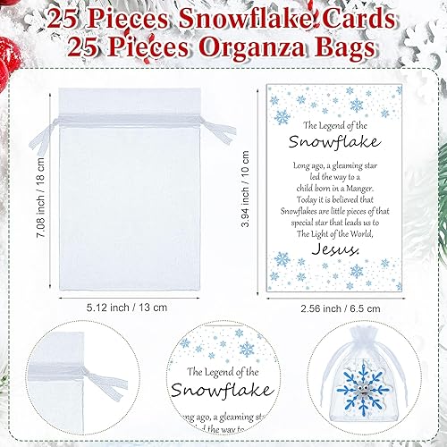 Miniatura 4 de 25 juegos de manualidades de copos de nieve de invierno que incluyen divertidas expresiones faciales, adornos colgantes de copo de nieve y tarjetas