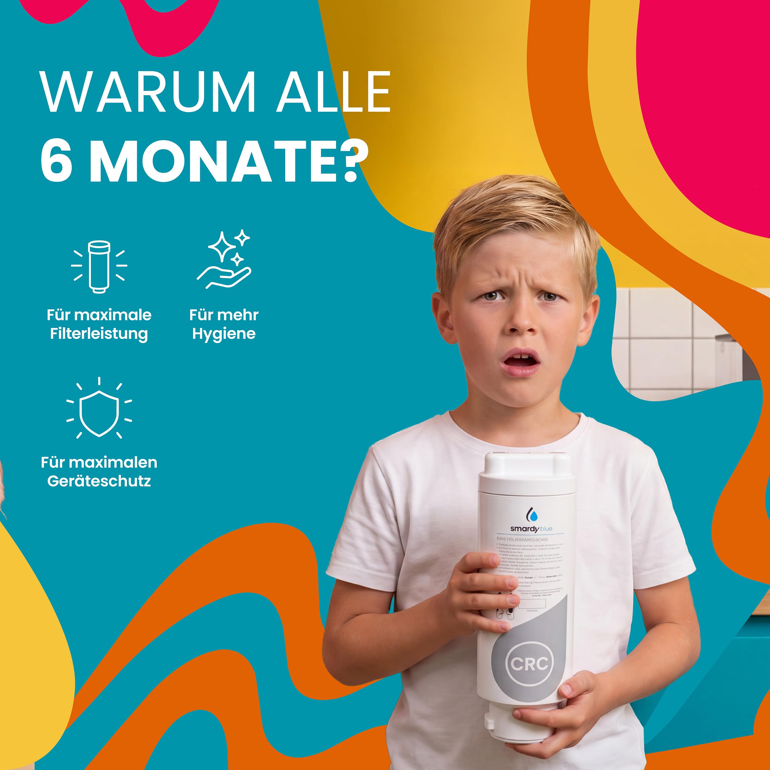 smardy blue Wasserbar tayma Osmose-Ersatzfilter, 5-stufige Filterkartusche | Passgenauer Wechselfilter für die Wasserbar tayma – alle 5 Filterstufen in einer Kartusche vereint