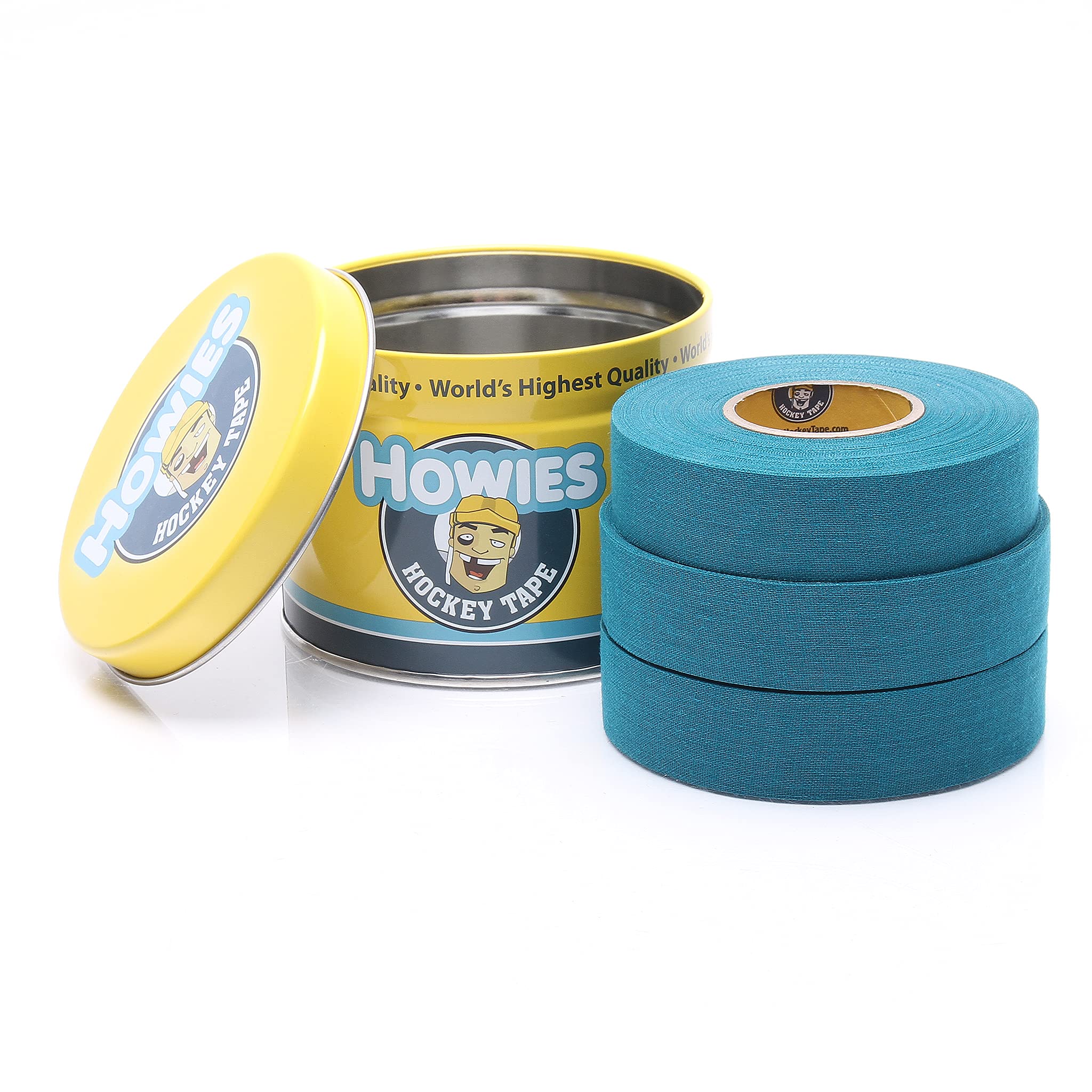 Howies Hockey Tape | 3-Pack Colored Cloth Stick Tape (Single-Color Options) | Pro Grip & Durability for Hockey, Lacrosse, & Baseball | Made in USA