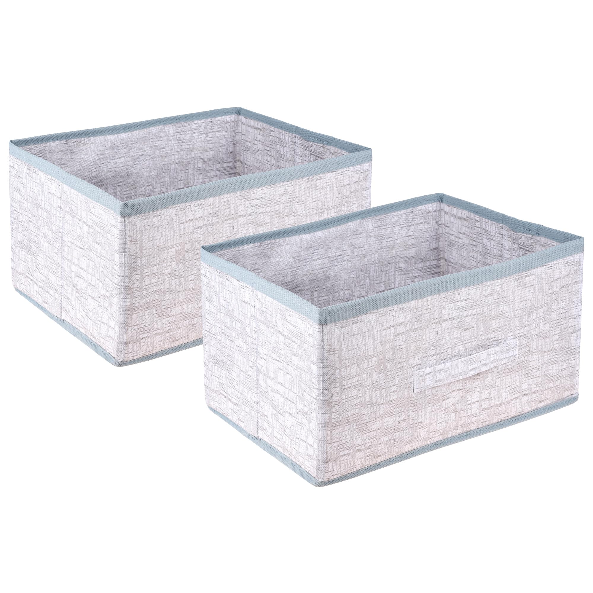 Amazon Brand - Solimo Drawer Storage Box | Storage Bin for Clothes | Wardrobe Organizer for Books | Closet Box with Handle | Non-Woven Storage Box | Jute-Print Storage Box (Grey, Pack of 2) (B0D1VDS3DC) Amazon Price History, Amazon Price Tracker