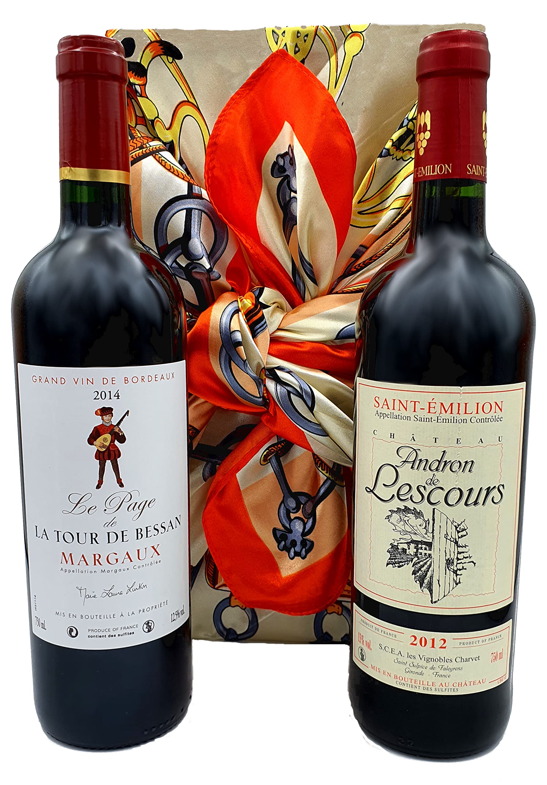 Coffret bois cadeau - DUO Prestige Vin Margaux et Saint-Emilion - Grands vins de Bordeaux AOC Margaux millésime 2021 et Saint-Emilion 2019 - bel emballage prêt à offrir
