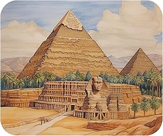 قاعدة ماوس متينة مضادة للانزلاق بتصميم إهرامات الجيزة وأبو الهول للمكتب والألعاب بنمط رحلة عبر مصر القديمة، 171