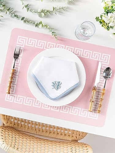 Miniatura 4 de Hofdeco Premium Juego de 4 servilletas costeras de tela de algodón, 20 x 20 pulgadas, lavables para decoración náutica, yate náutico bordado azul