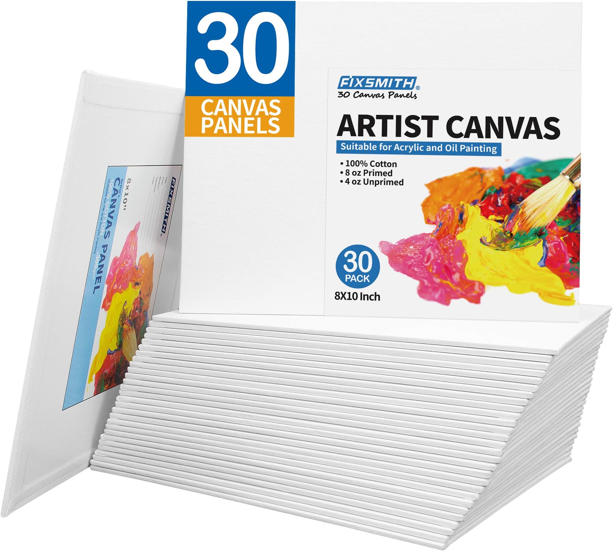 CertBuy 18 Pack Round Canvas 4 Inch, Circle Canvases for