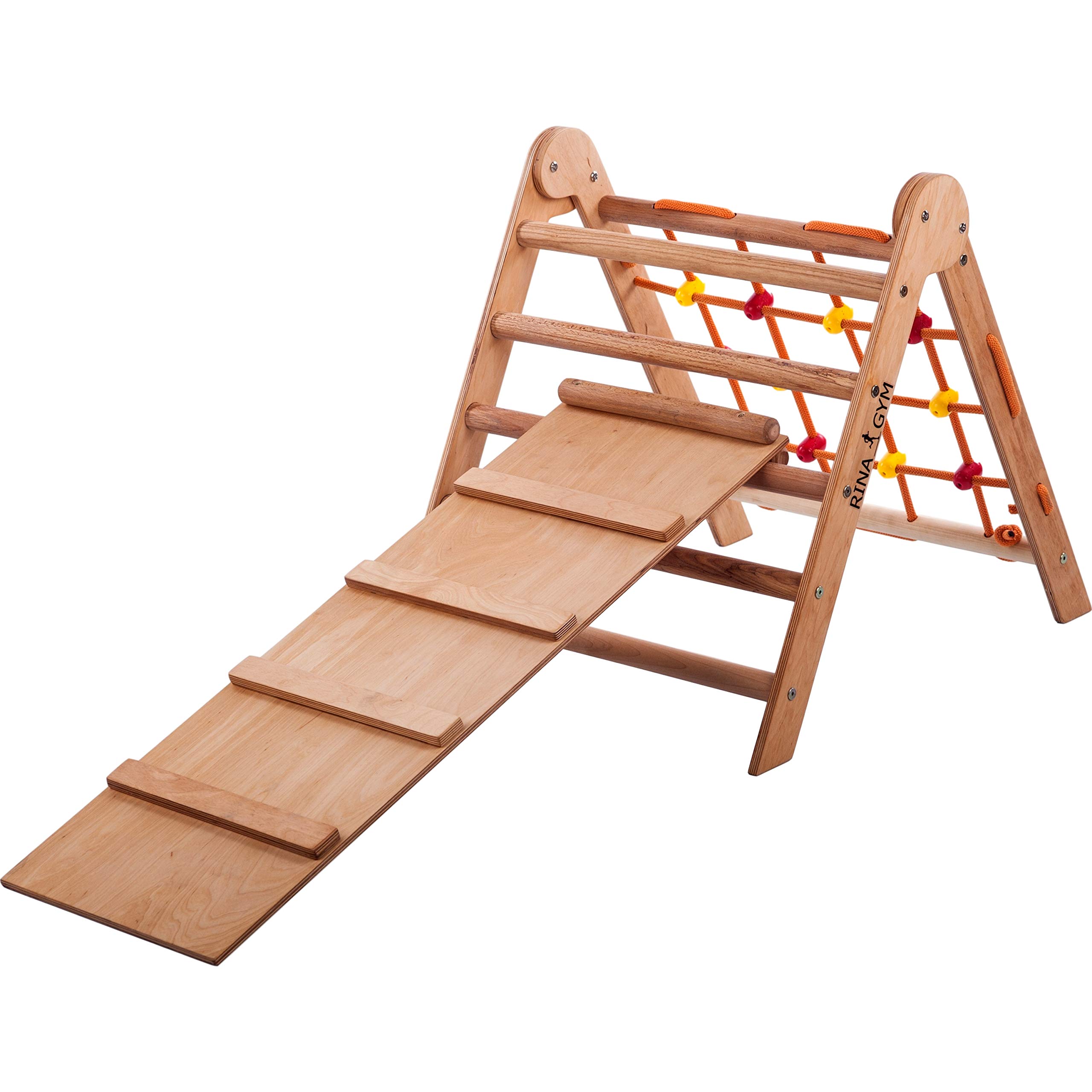 Buy Step Triangle Indoor Climbing Ladder with Climbing Net and Ramp