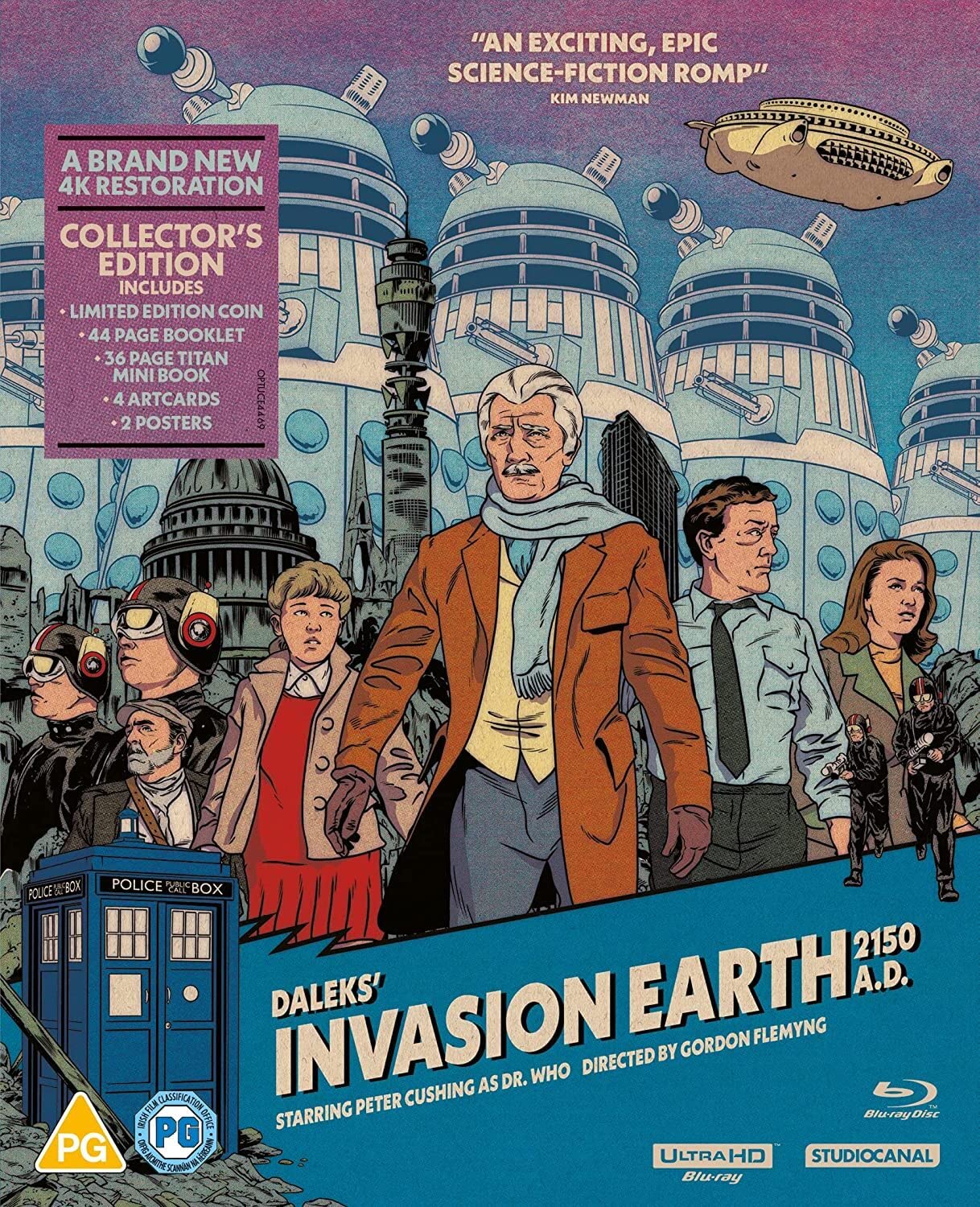 DOCTOR WHO - DALEKS INVASION EARTH 2150 AD 4K UHD BLU RAY Limited Ed NEW SEALED