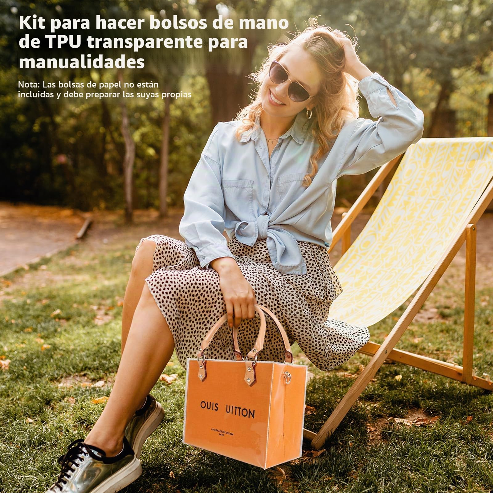 Orifesio Bolso transparente, kit para hacer bolsas de PVC transparente, bolsa de transporte transparente, juego de bolsas para hacer tú mismo, accesorios para bolsas de regalo hechas a mano (D)