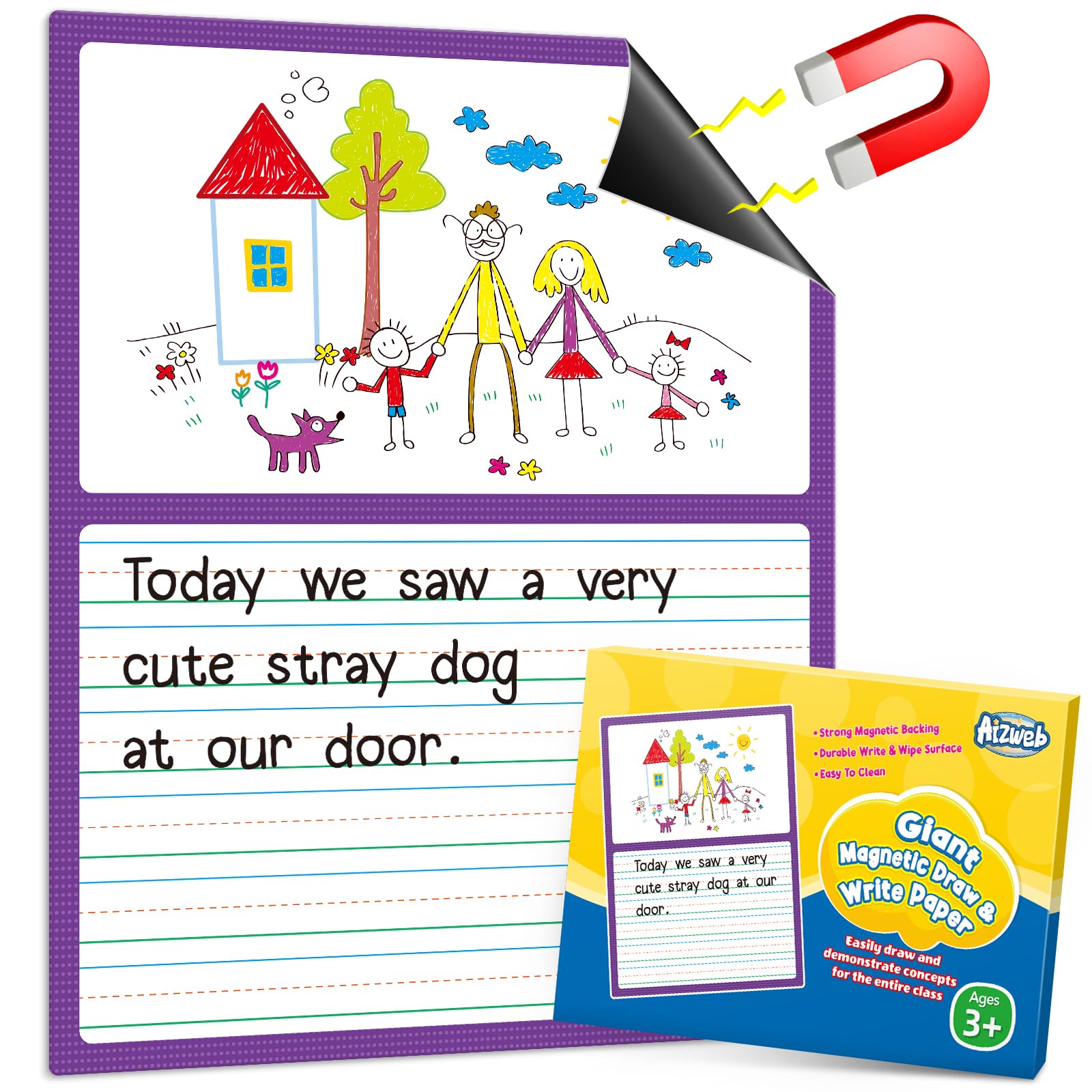 Buy Aizweb Giant Draw & Write Paper,Dry Erase Handwriting