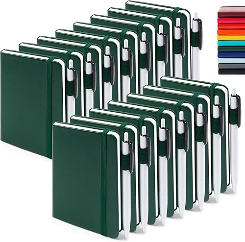 Miniatura 16 de feela Paquete de 15 cuadernos pequeños de bolsillo a granel, mini bloc de notas de notas de tapa dura con rayas universitarias con soporte para 15