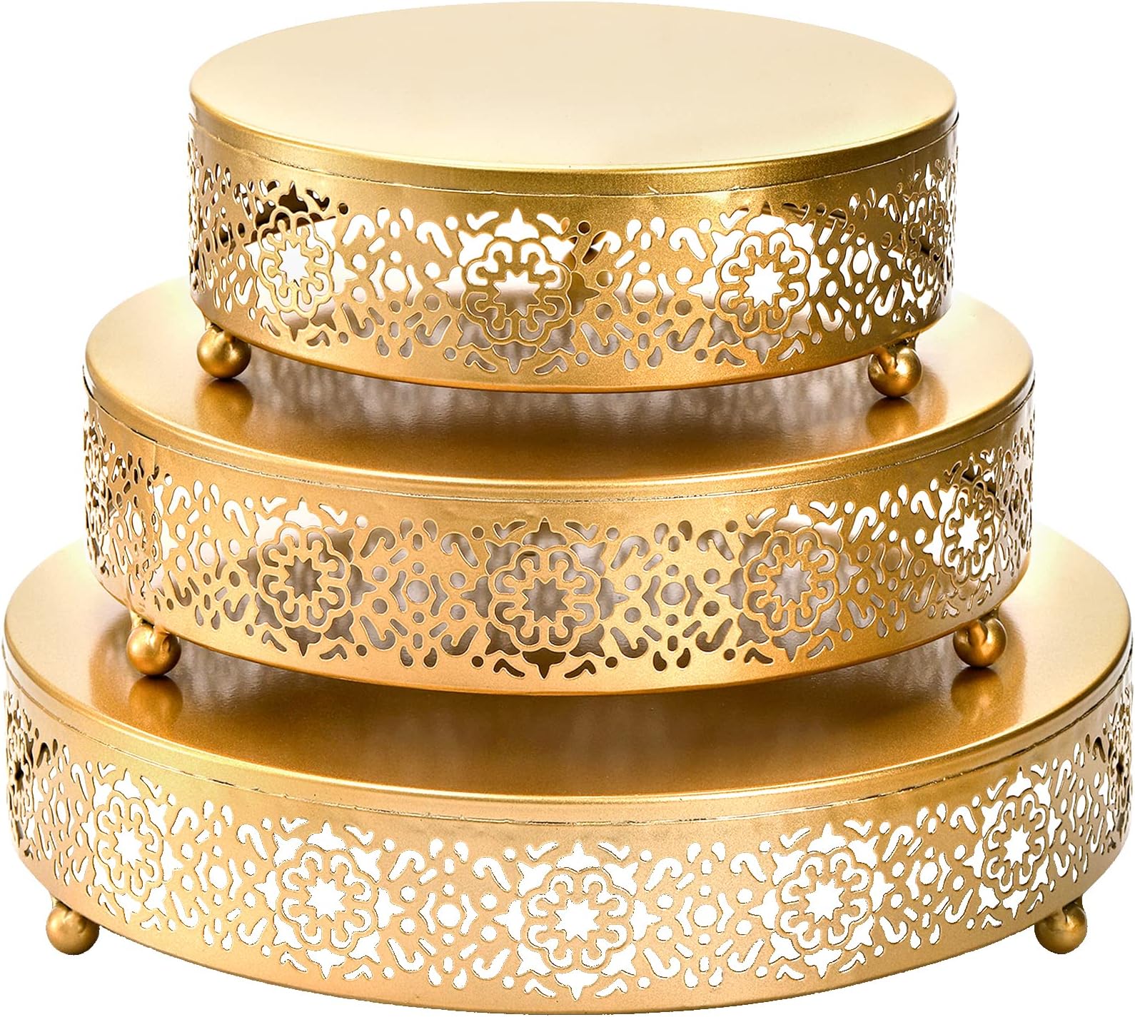 Amazon.com: MENONEE 13.5 Inch Round Metal Cake Stand with Cake Knife ...