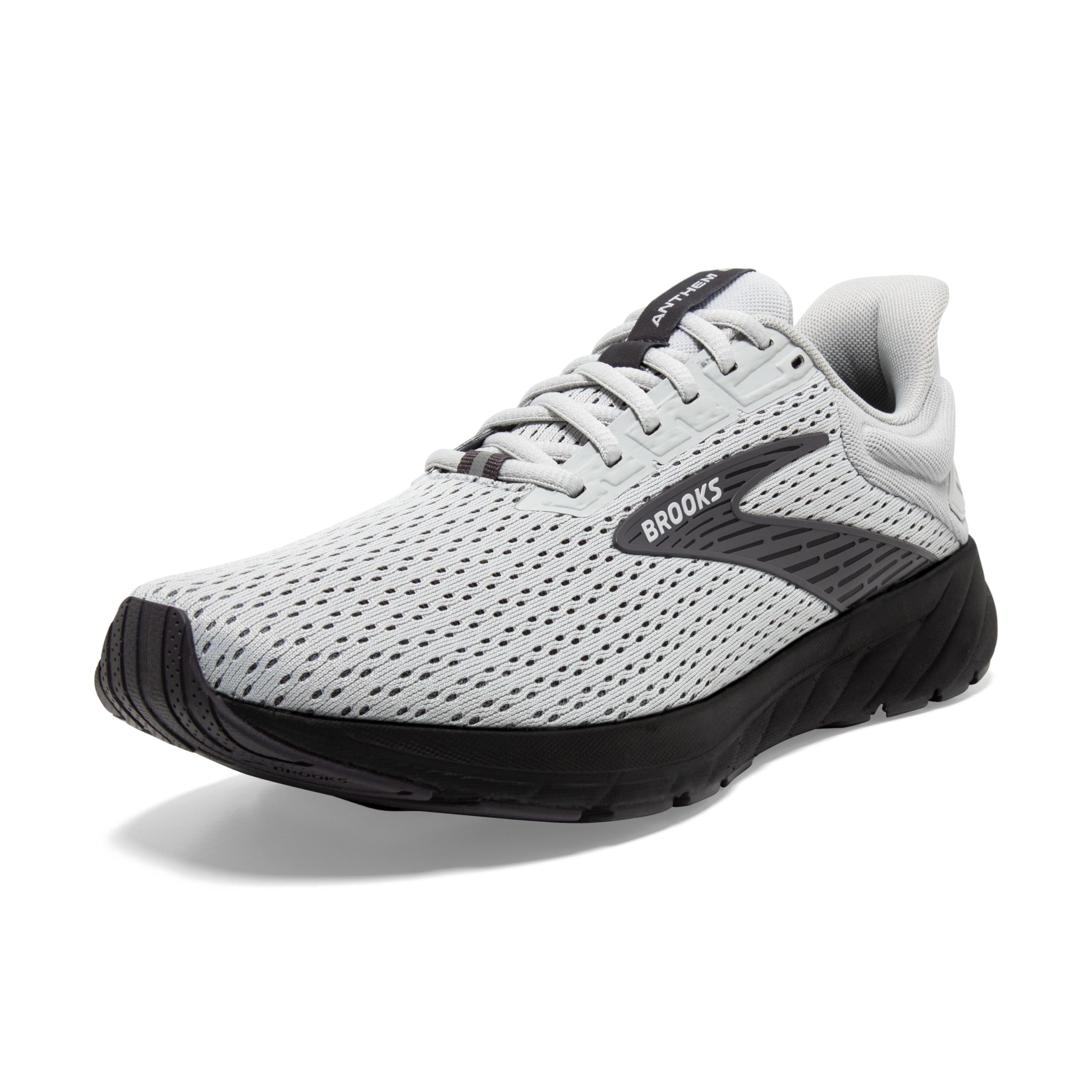Brooks Men’s Anthem 6 Neutral Running Shoe - Grey/Blackened Pearl/Grey - 12.5 Medium