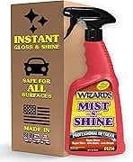 Wizards Mist-N-Shine Detail Spray - 22 Oz - Multi-Purpose High Gloss Finish Waterless Quick Detailer Spray for Glass, Chrome, Paint and Plastics - Car Exterior Cleaner for Auto Detailing Supplies