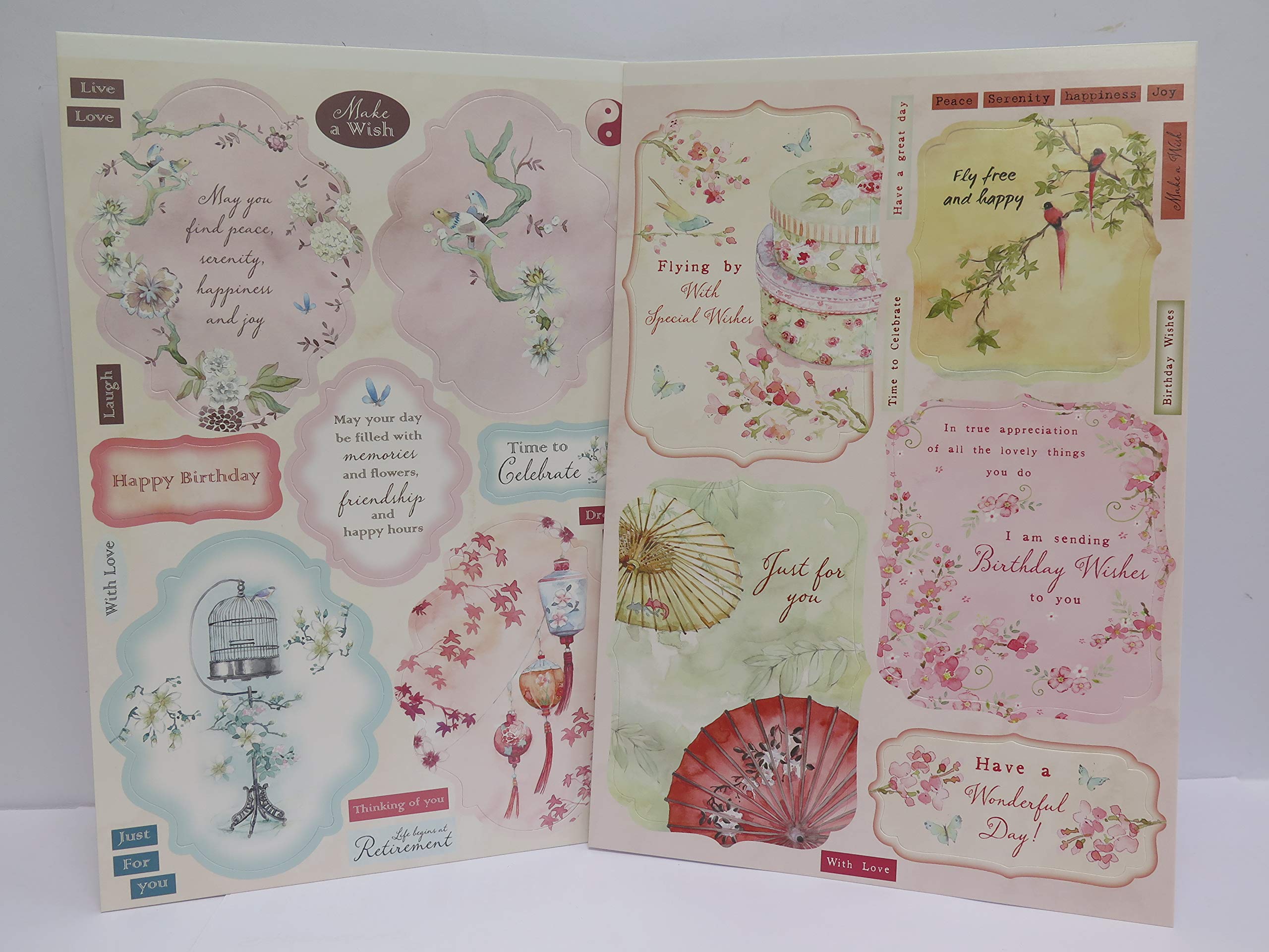 Jackdaw Express Assorted Debbi Moore Die-Cut Card Toppers Birthday, Celebrate, Friendship 4Pc Pk Am818
