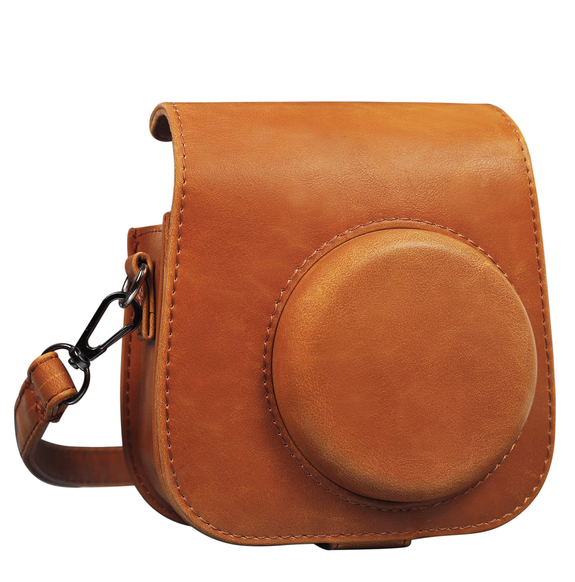 QUEEN3C Instant Mini 11 Protective Case, for Mini 11 Instant Camera, with Adjustable Shoulder Strap. (Case Only, Brown)