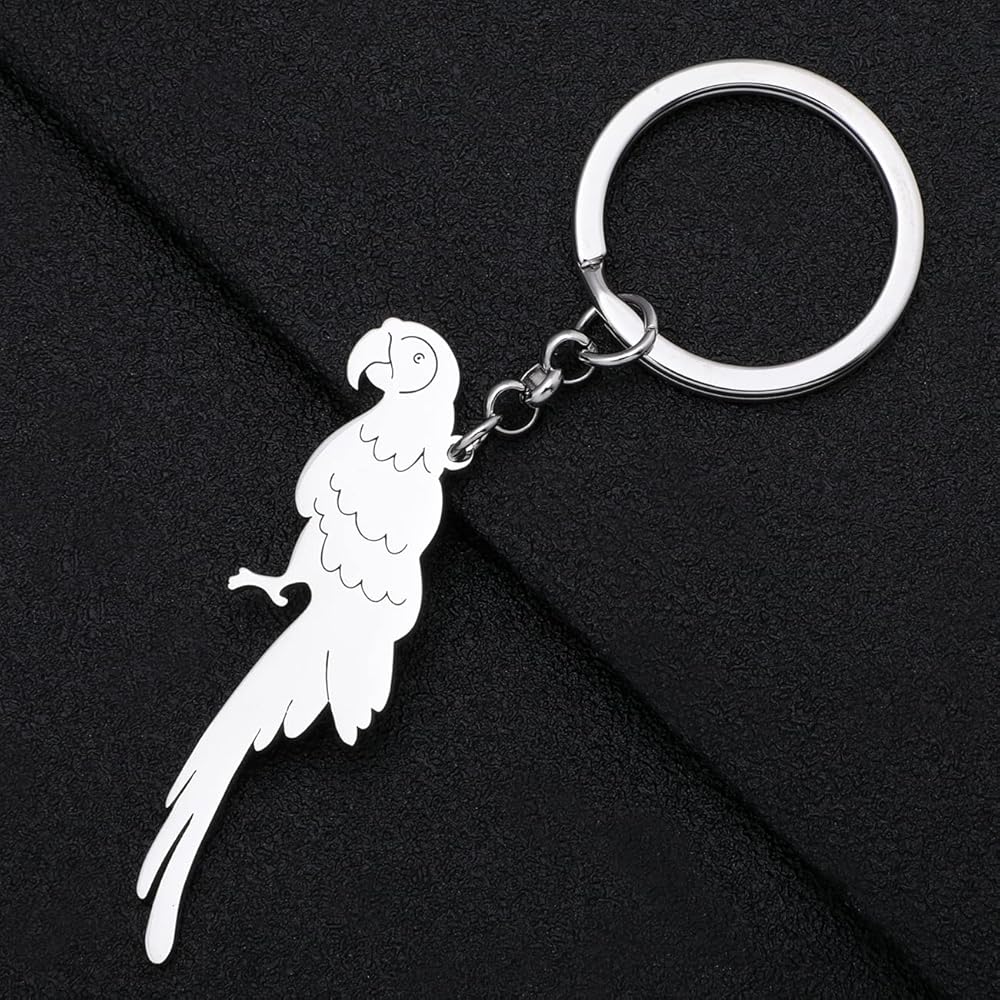 Meglio vendere pappagallo portachiavi colore diamante goccia olio pappagallo in metallo portachiavi pappagallo donna borsa ciondolo portachiavi uccello portachiavi