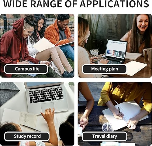 Miniatura 7 de Cuaderno de espiral de 5 x 7 pulgadas de ancho para el trabajo, páginas recargables, 140 páginas A5 Sprial + 120 páginas de recambios de cubierta de