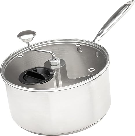 Zippy Pop Stovetop Popcorn Popper With Glass Lid 5 1 2 Quart Capacity Stainless Steel By Zippy Pop Amazon De Kuche Haushalt Wohnen