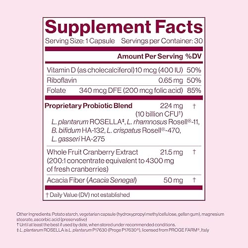 Miniatura 7 de VSL4® Vaginal Health Daily Probiotic Supplement for Women's Health & Urinary Tract Support* – 10B CFU – 4-in-1 Formula with Probiotics, Prebiotic