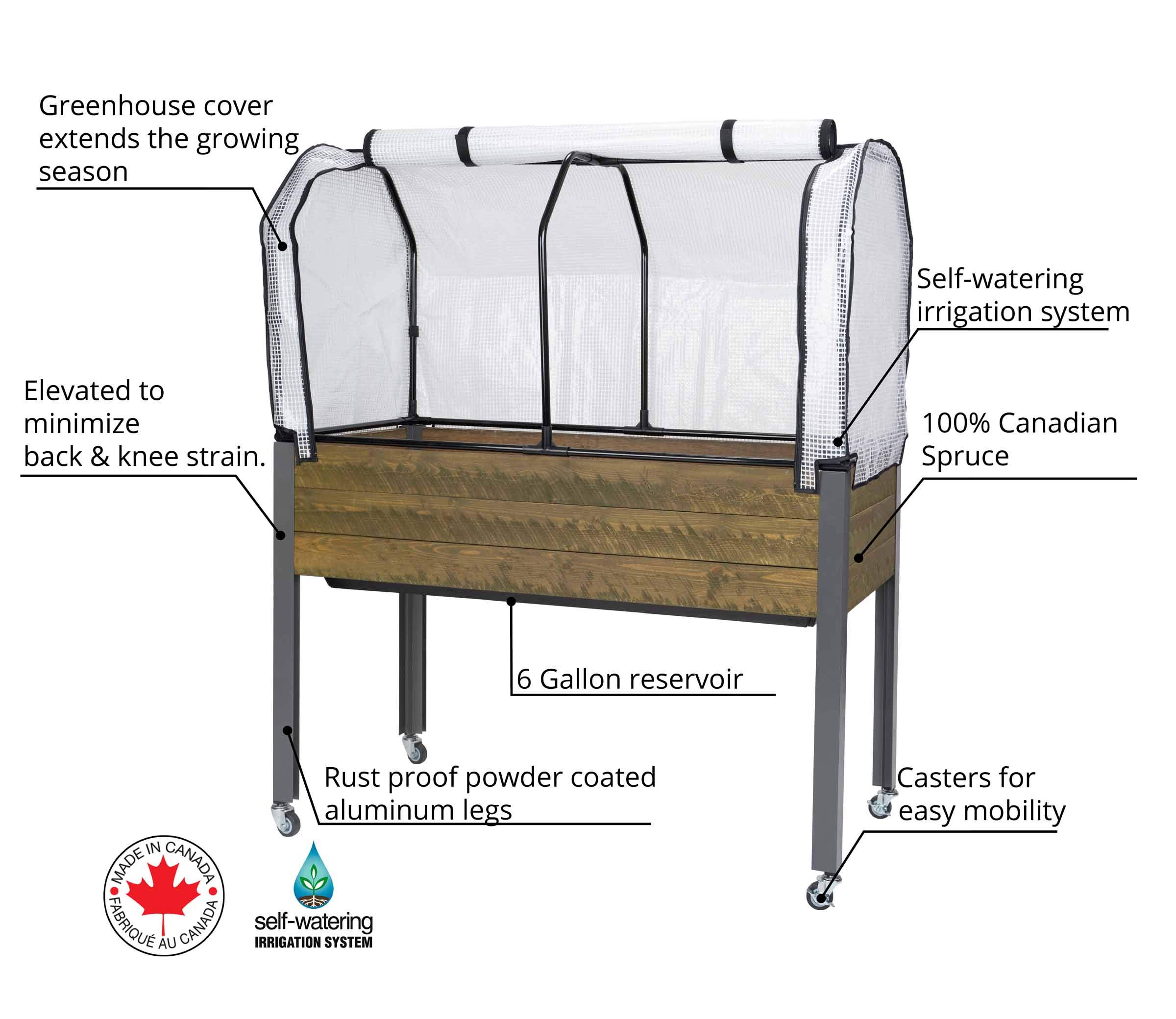 self watering indoor planter Wavyleaf Self Watering Planter | Water Once and Forget It For a Month