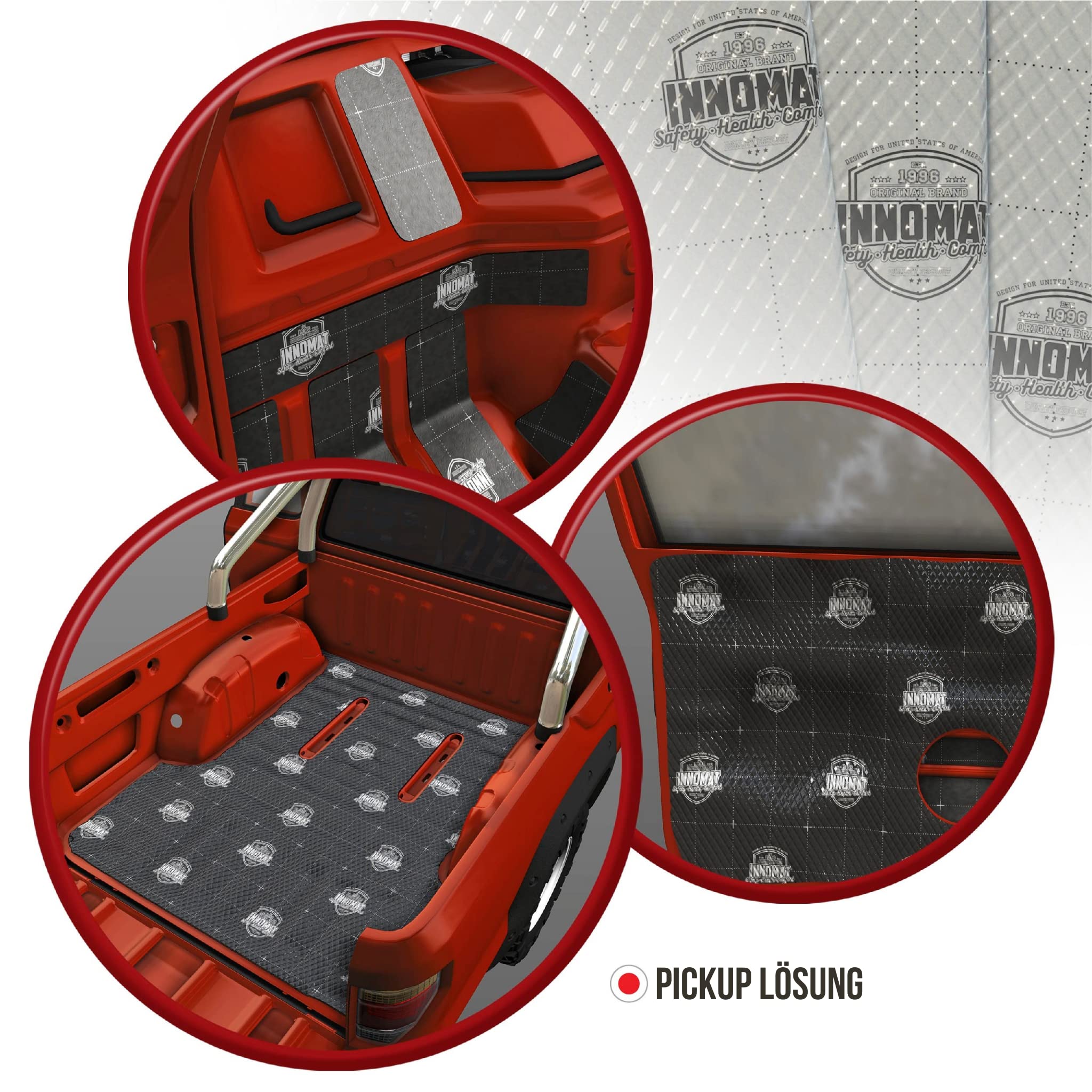 Noiseblock 2 mm 3,3 qm Mass-Vinyl Selbstklebende Auto Alu-Butyl Dämmmatten, High-End Dämmmaterial, Anti Dröhn Lärmschutz, Schalldämmung und Schallschutz