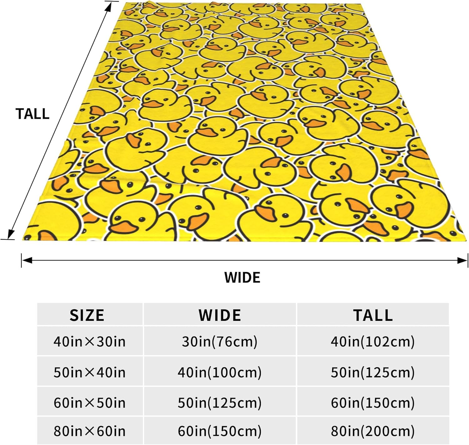 Cartoon Funny Duck Blanket Flannel Fleece Throw Blanket Durable Couch Blankets Home Decor for Bed and Sofa Super Soft Warm Blankets for All Season 50x40 inch - Image 4