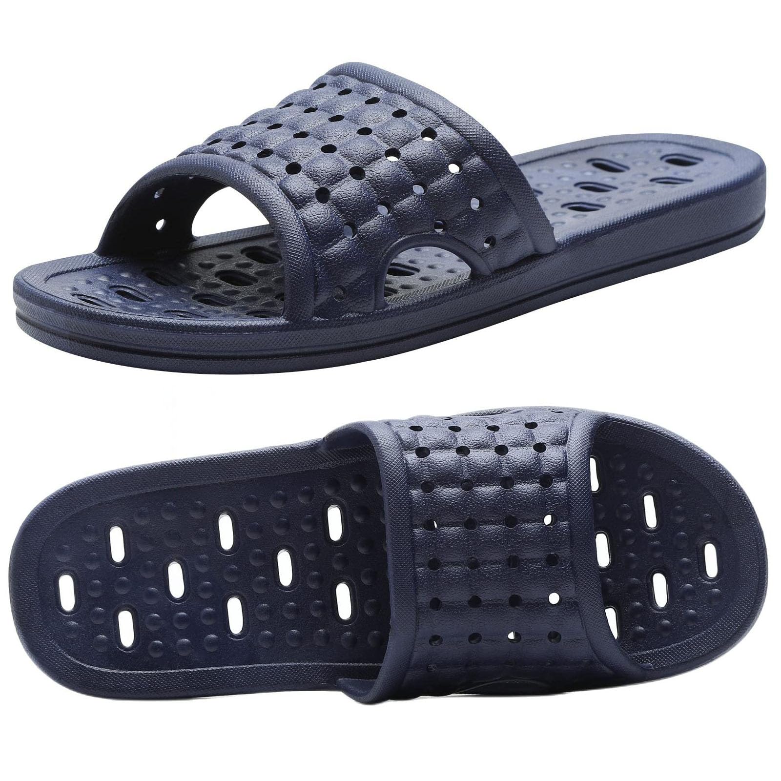 ktprniy Bath Slippers with Drainage Holes, Quick-Drying Non-Slip Slippers for Home, Dormitory, Bathroom - Unisex