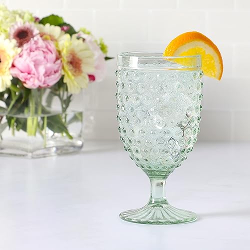 Miniatura 5 de Martha Stewart Chauncey - Juego de 4 copas de cristal hechas a mano de 14.2 onzas, color verde