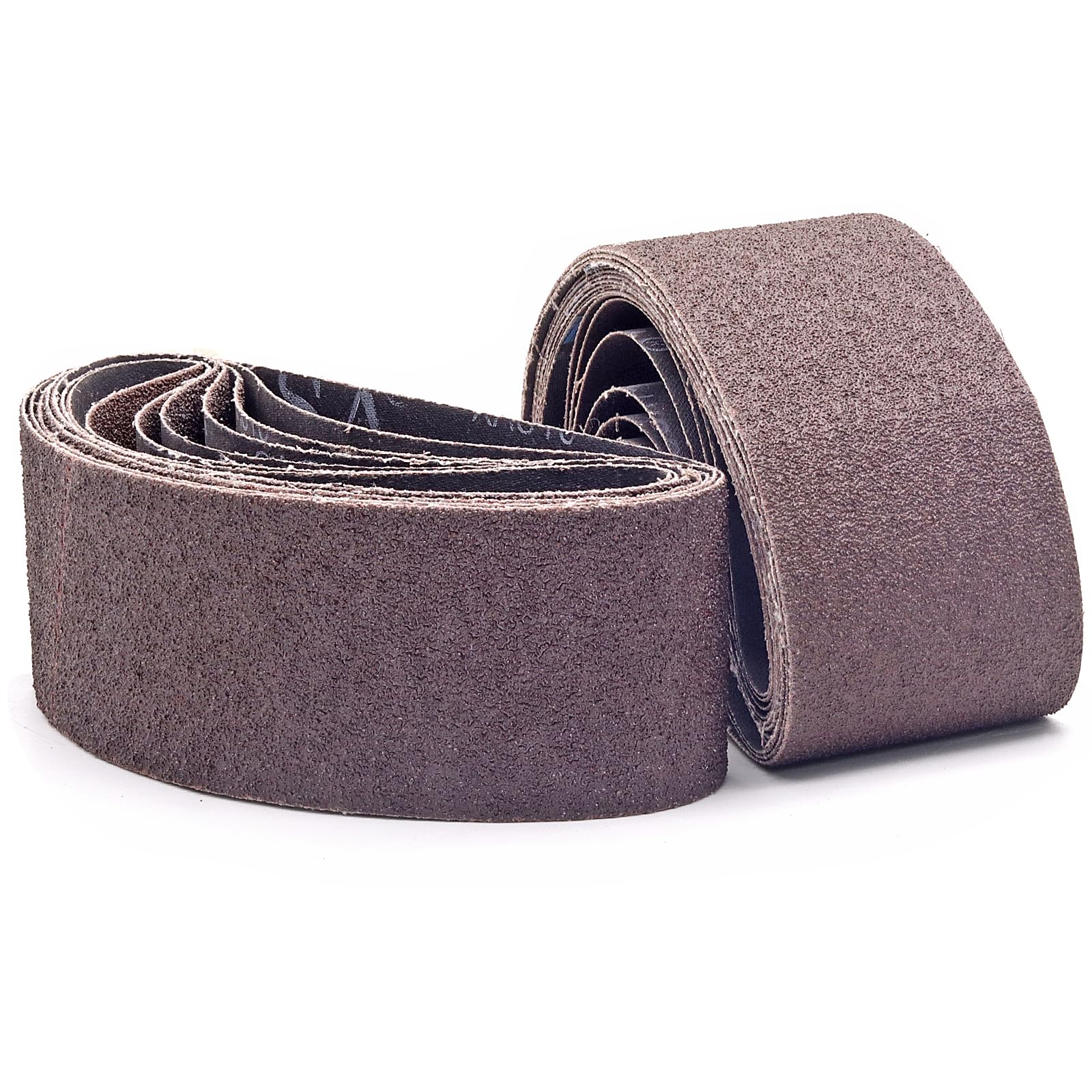 10 Pack - 3x21 Inch Sanding Belts, 36 Grit Extra Coarse Aluminum Oxide For Heavy Duty Stripping
