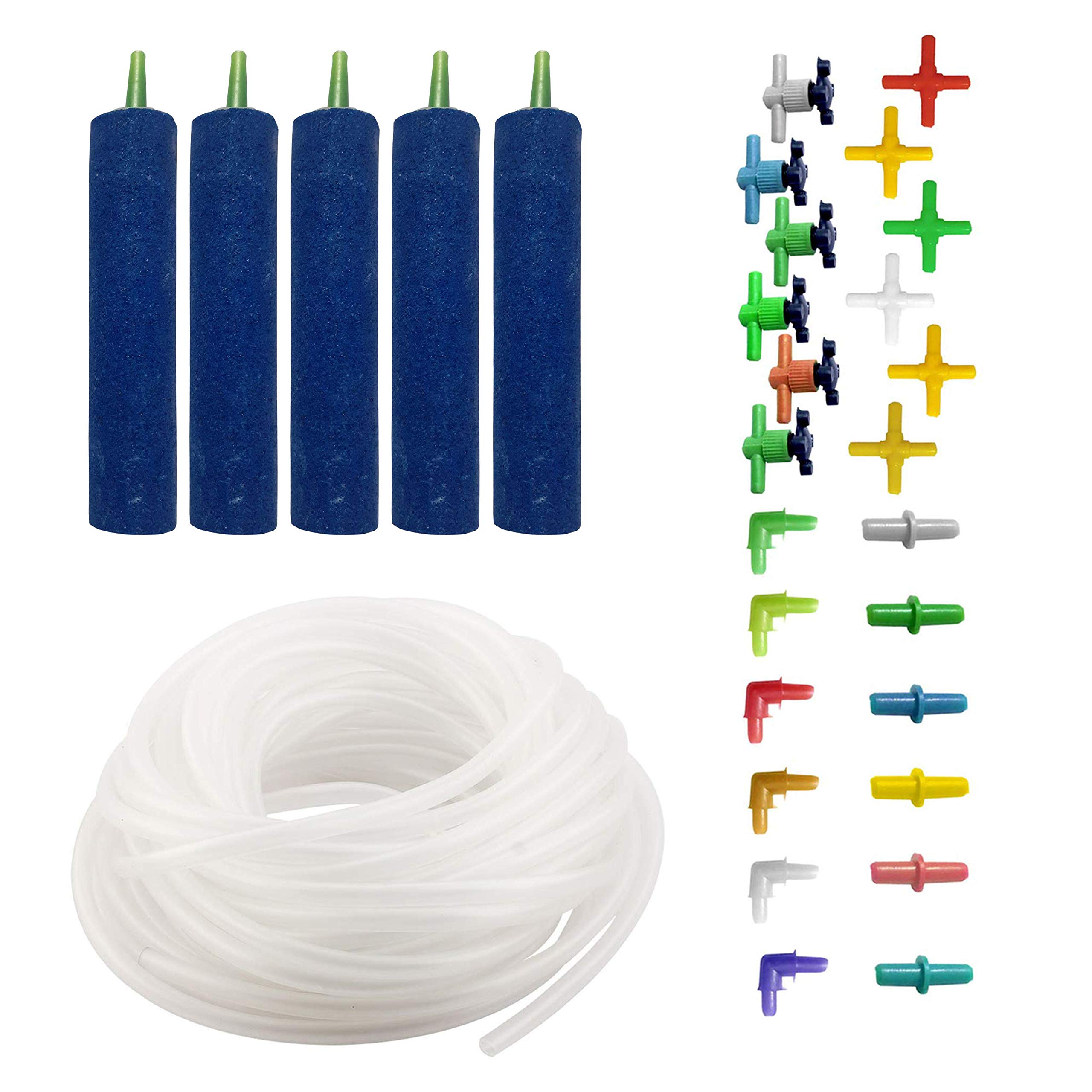 Jainsons Pet Products Large Air Stone for Aquarium and Fish Tank Increase Oxygen, Healthy Environment for Your Fish. (4 Inch Air Bubble/Air Stone) with 25 Meter Pipe and 24 Connectors for Biofloc (B08C7BFPZ1) Amazon Price History, Amazon Price Tracker