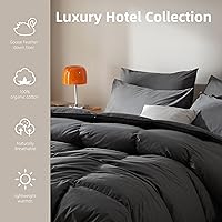 Vista 2 de Edredón de fibra de plumón de ganso tamaño individual, relleno de edredón 100% algodón orgánico, relleno de edredón de lujo para todas