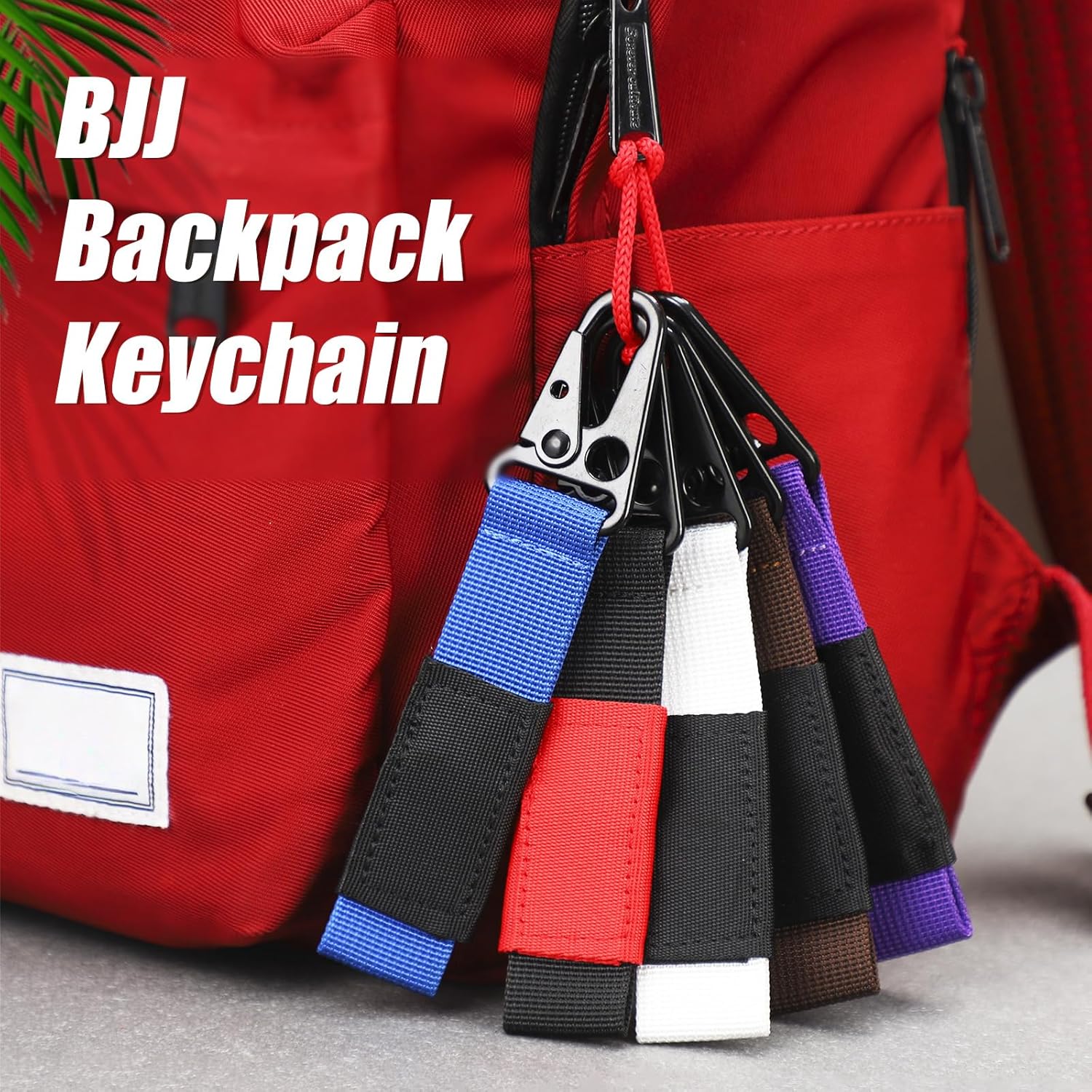 Landical 5 Pcs Jiu Jitsu Keychains BJJ Belt Promotion Gift Brazilian Jiu Jitsu Gift for Martial Artist Belt Backpack Keyring - Image 5