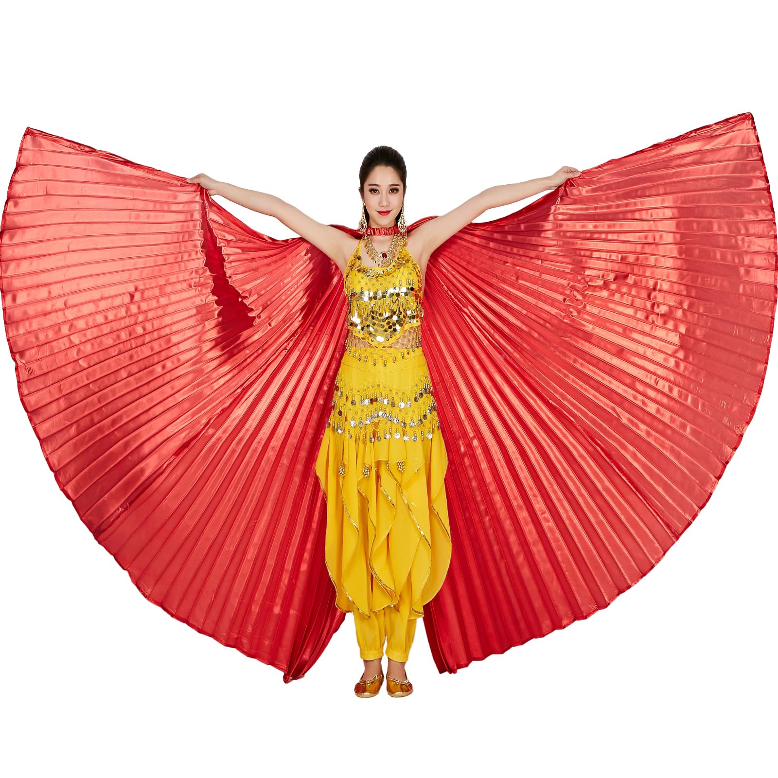 Baisdan Opening Isis Wings with Sticks, Belly Dance Butterfly Wings for Women Halloween & Carnival Performance Costume - Image 3