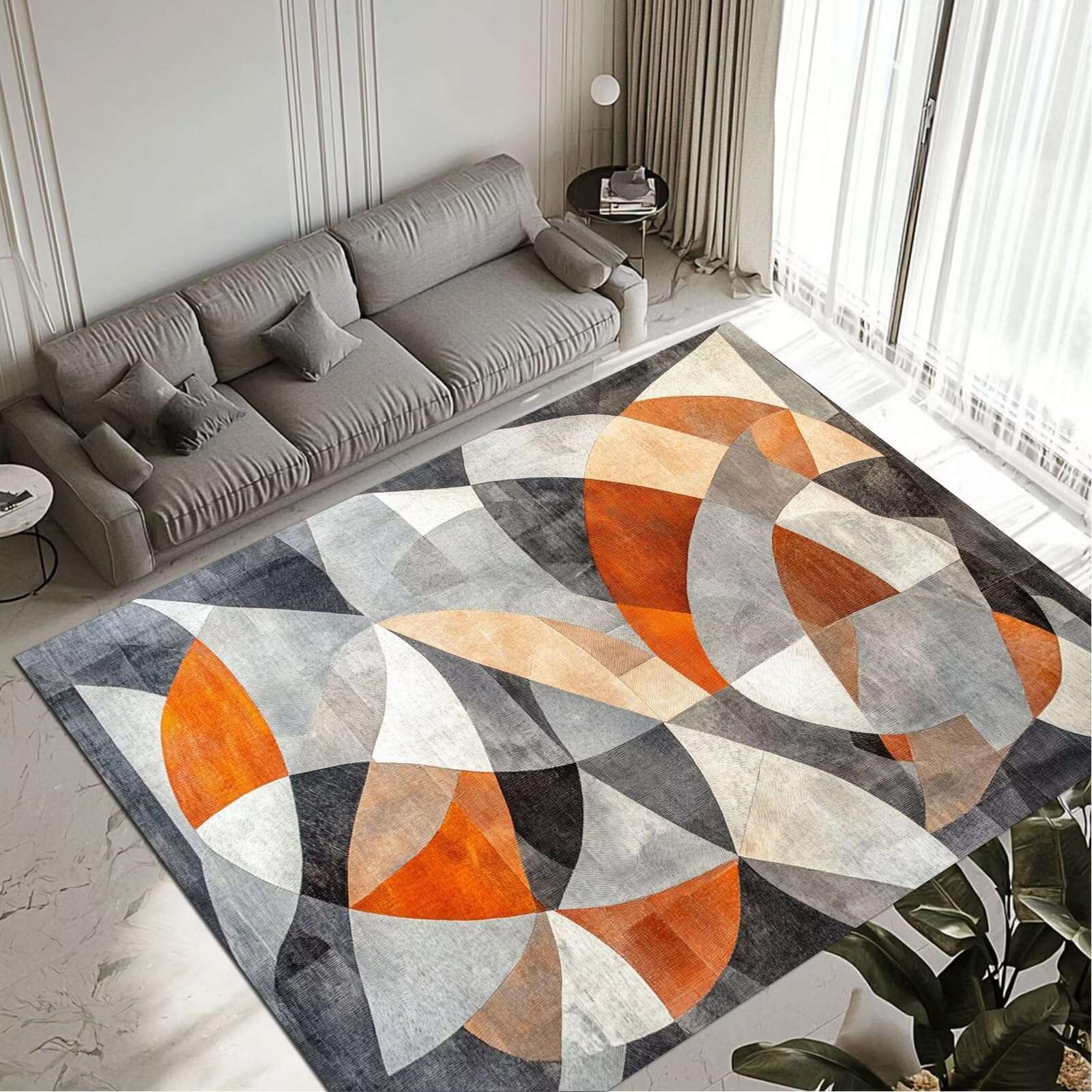 Tapis de salon 160x230cm anthracite idéal pour réchauffer l'ambiance de la chambre