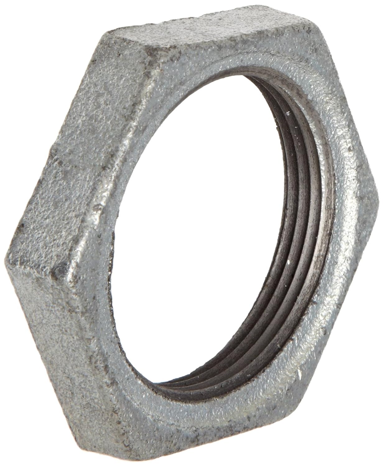 Anvil 8700162707, Malleable Iron Pipe Fitting, Locknut, 1-1/2" NPT Female, Galvanized Finish