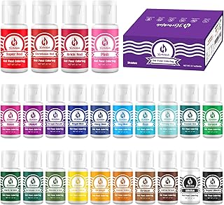 Gel Food Coloring Set – 24 Vibrant Colors, 0.7 oz Each, Concentrated Gel...
