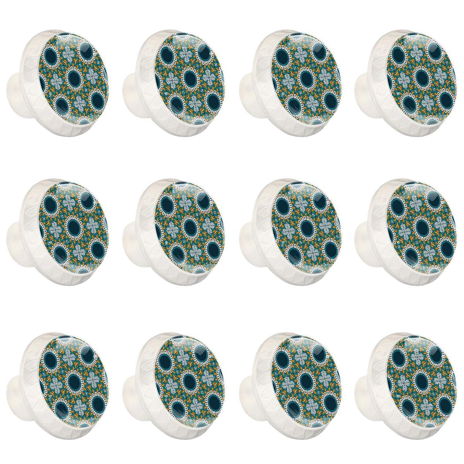 Boutons d'armoires de cuisine mandala vert pour créer une ambiance bohème chic