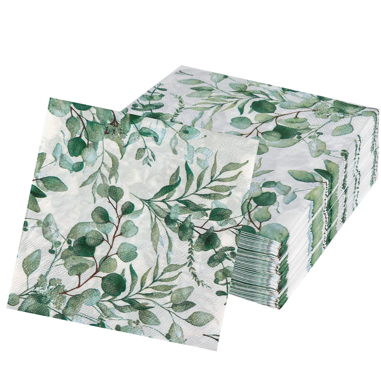 140 Servietten In 3 Grüntönen – Salbeigrün, Mint & Dunkelgrün, 33x33 Cm, 2-lagig, Für Party & Dekoration