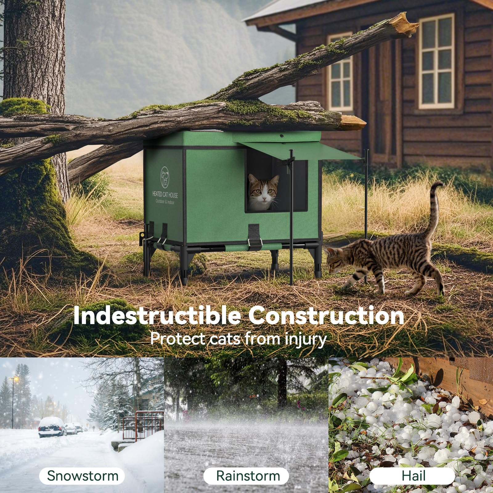 Enclos Pour Chat - Abri Sauvage Isotherme Pour Le Confort D'hiver