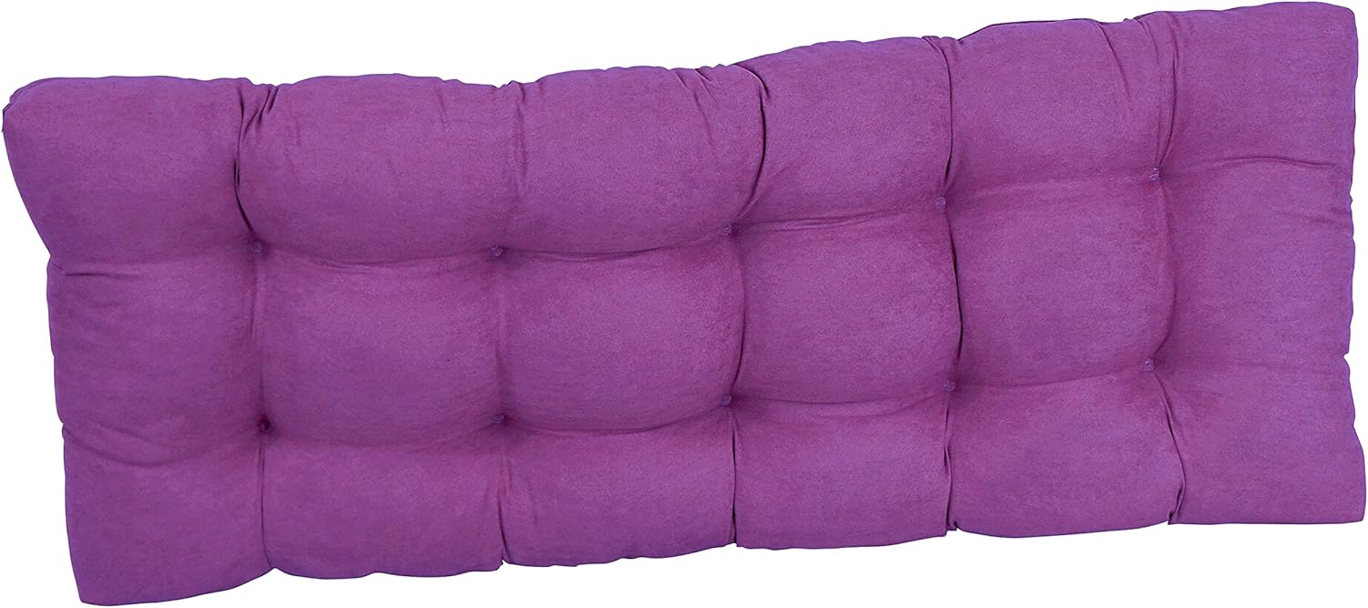 Blazing Needles Microsuede Tufted Bench Cushion, 46" x 19", Ultra Violet 1 Count