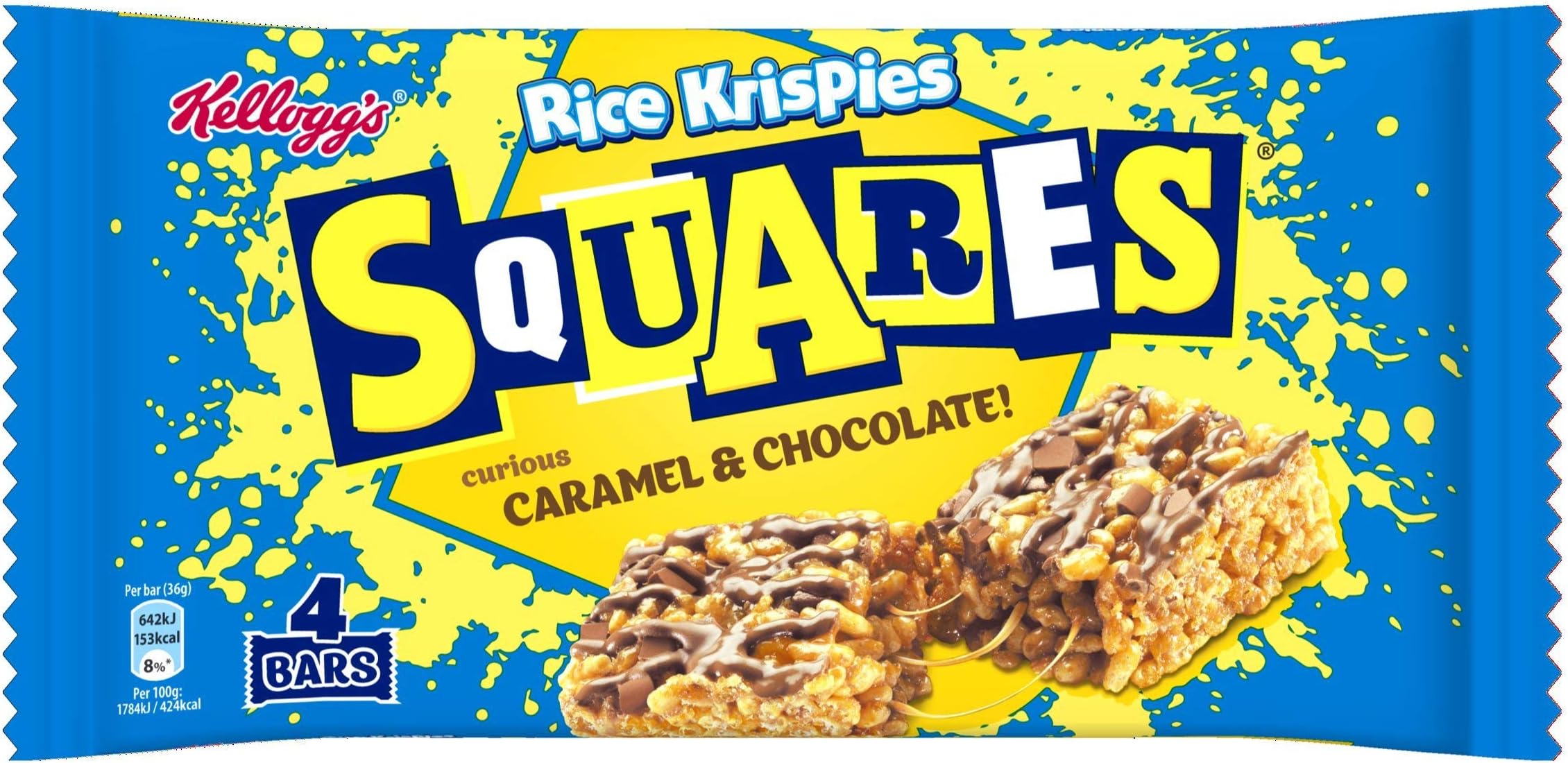 Kelloggs Kelloggs Rice Krispie Squares Chocolate Caramel 144 Grams