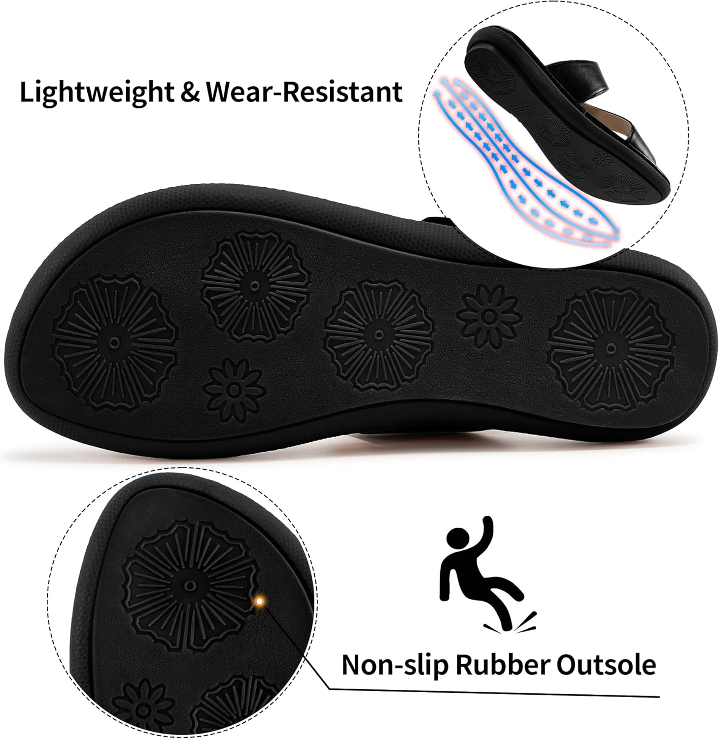 Ablanczoom Womens Sandals Summer Comfortable Dressy Flat Slides 2026 - Ladies Orthopedic Casual Walking Sandal - Image 6