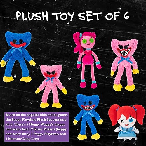 Miniatura 8 de Poppy Playtime Huggy Wuggy con dientes de miedo de 8 pulgadas