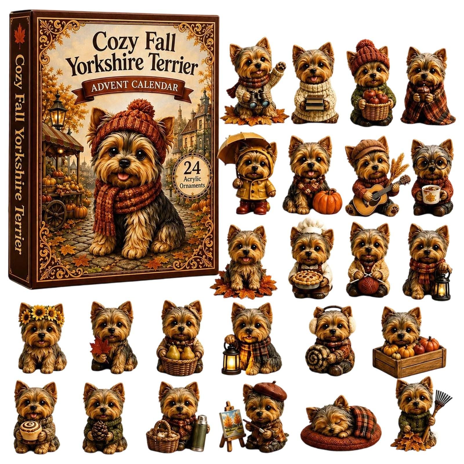 Vacation Yorkshire Terrier Advent Calendar, 24 Days Countdown Calendar